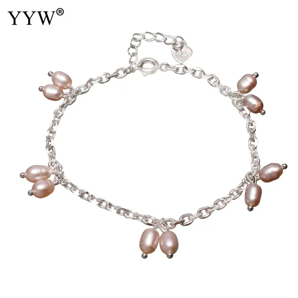 

Natural Freshwater Cultured Pearl Bracelet Wristband Jewelry Bracelets for Woman chain Pearl Beaded Wedding Bridal