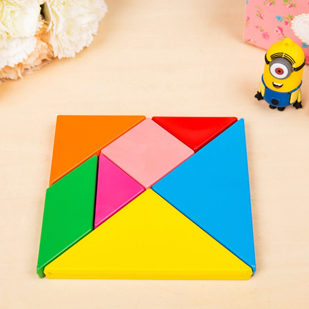 Tangram карандаш пазл для Тренировки Мозга развивающие Обучающие деревянные