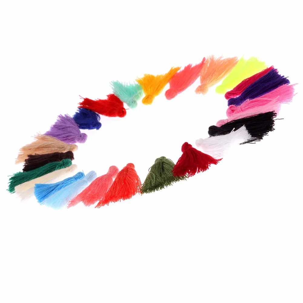 100 шт DIY ювелирные изделия ручной работы аксессуары хлопок нить кисточкой браслет