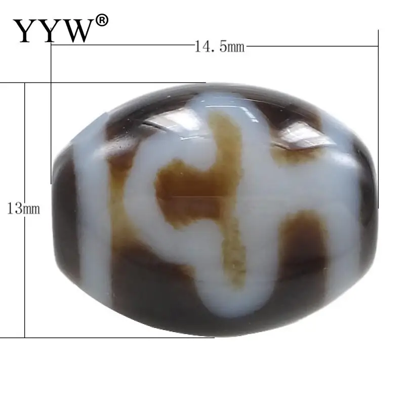 

Natural Stone Tibetan Dzi Beads Oval Shape Ji Beads For Tibetan Buddhist Jewelry Making 14.50x13x3mm Necklace Bracelet DIY