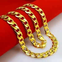 cuban necklace yellow gold filled cool mens chain necklace 8mm10mm12mm