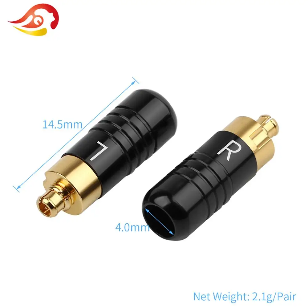 QYFANG штырь для наушников DIY Аудио разъем 24K позолоченный медный адаптер гарнитуры