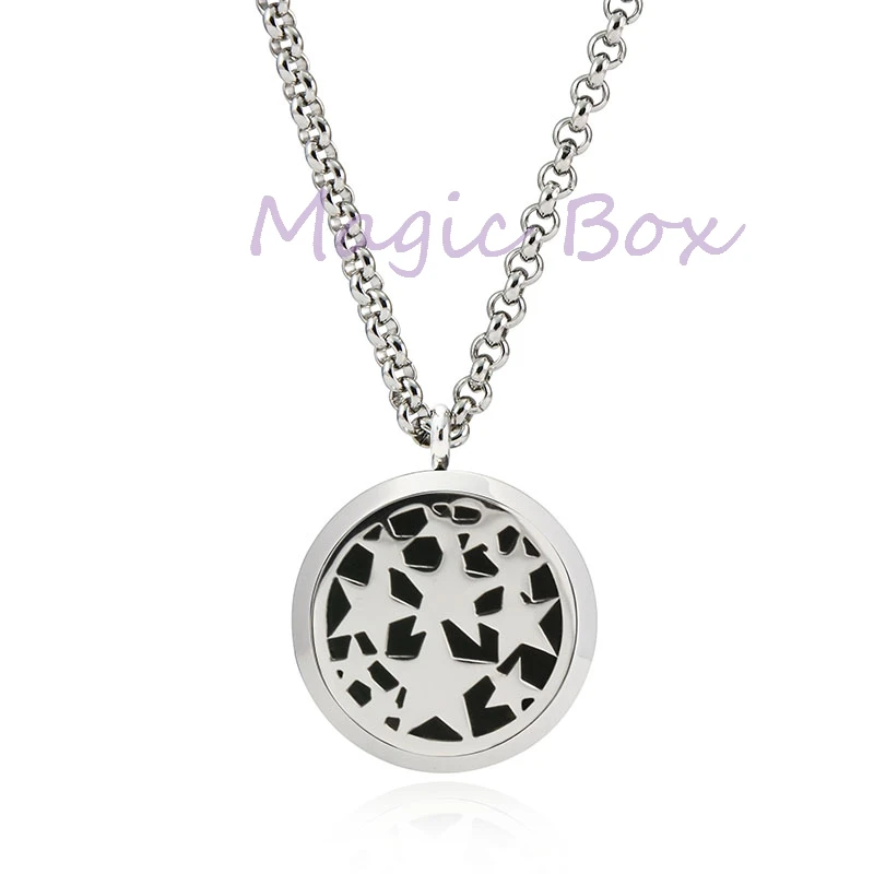 Женское Ожерелье из нержавеющей стали 316L с 8 ватными подушечками|oil diffuser necklace|locket