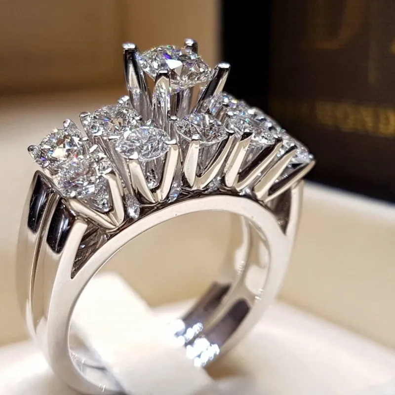 Готика перстень женские кольца ring набор колец кольцо с камнем парные кольца печатка мужская кольцо керамика обручальные кольца панк кольцо кольца кольцо женское перстень мужское кольца женские мужские кольца - Цвет основного камня: 6