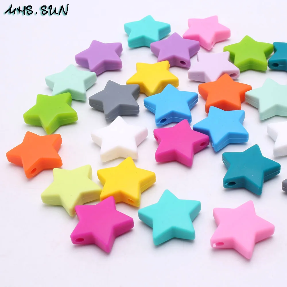 MHS.SUN 15 шт. пищевой силиконовые бусы для прорезывания зубов бусины прорезывателя