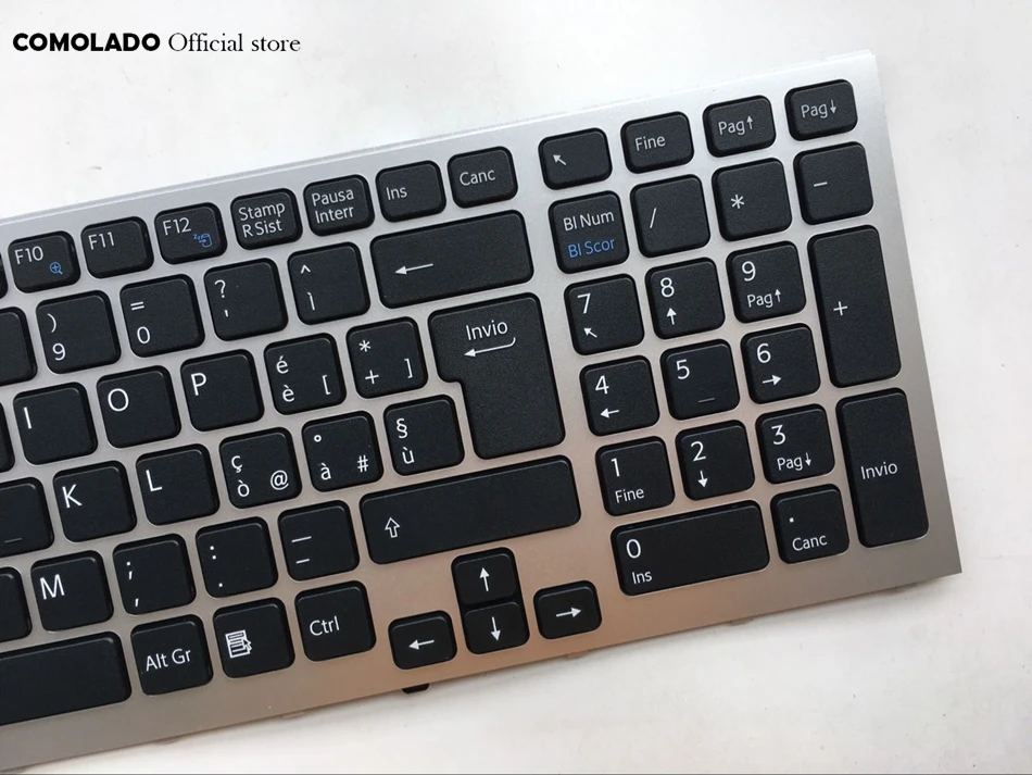 Итальянская клавиатура для Sony Vaio VPC-F VPC-F119FC VPC-F11 F12 F13 серии Серебристая Рамка