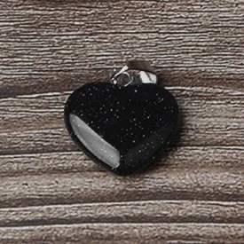 blue sand 35x2,5 мм модные ювелирные изделия различные цвета натуральный камень, сердечко кулон DIY браслет ожерелье серьги аксессуары - Окраска металла: blue sand