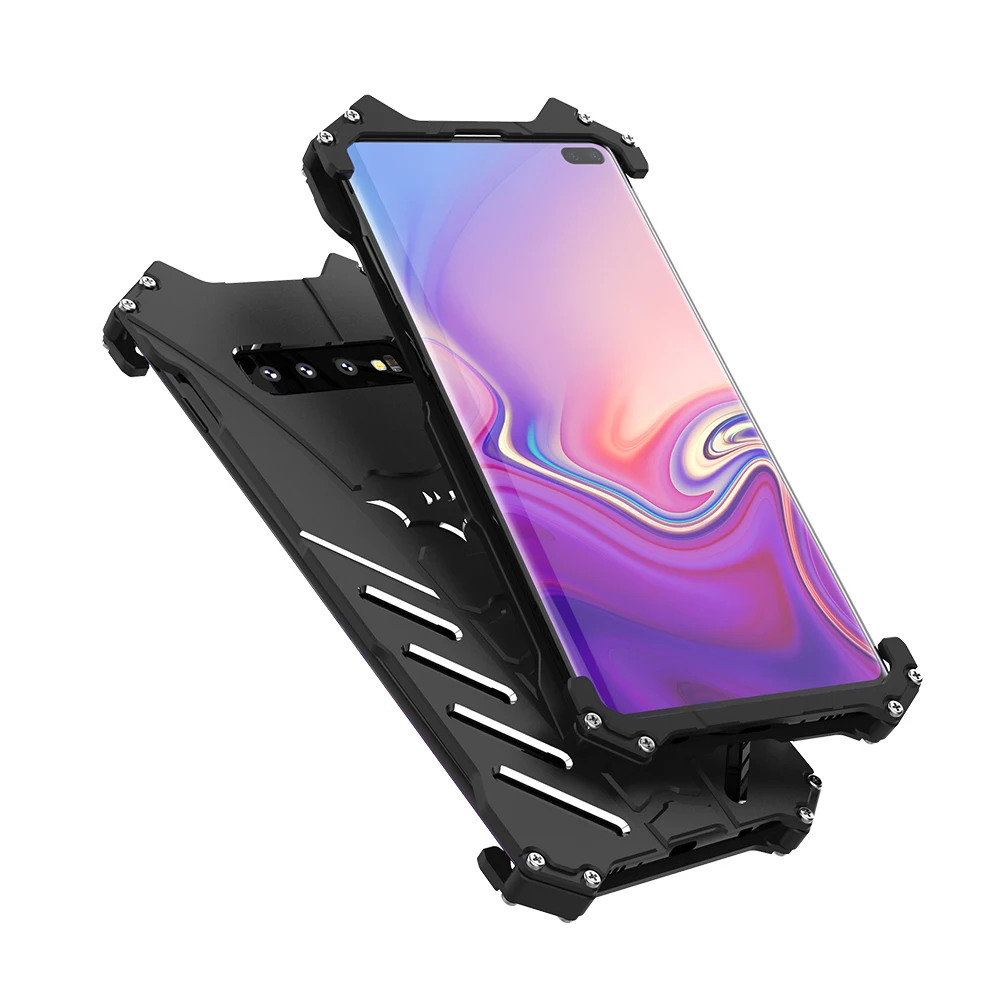 R Just Роскошный Металлический армированный чехол для Samsung Galaxy S20 S10 S9 S8 PLUS S7 S6