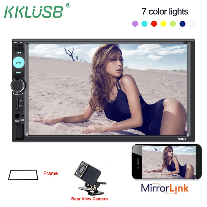 2 din автомобильное радио 7 &quotHD плеер MP5 сенсорный экран цифровой дисплей Bluetooth