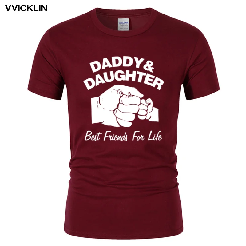 Папы и дочки &quotЛучшие друзья&quot на всю жизнь забавная Футболка с принтом День