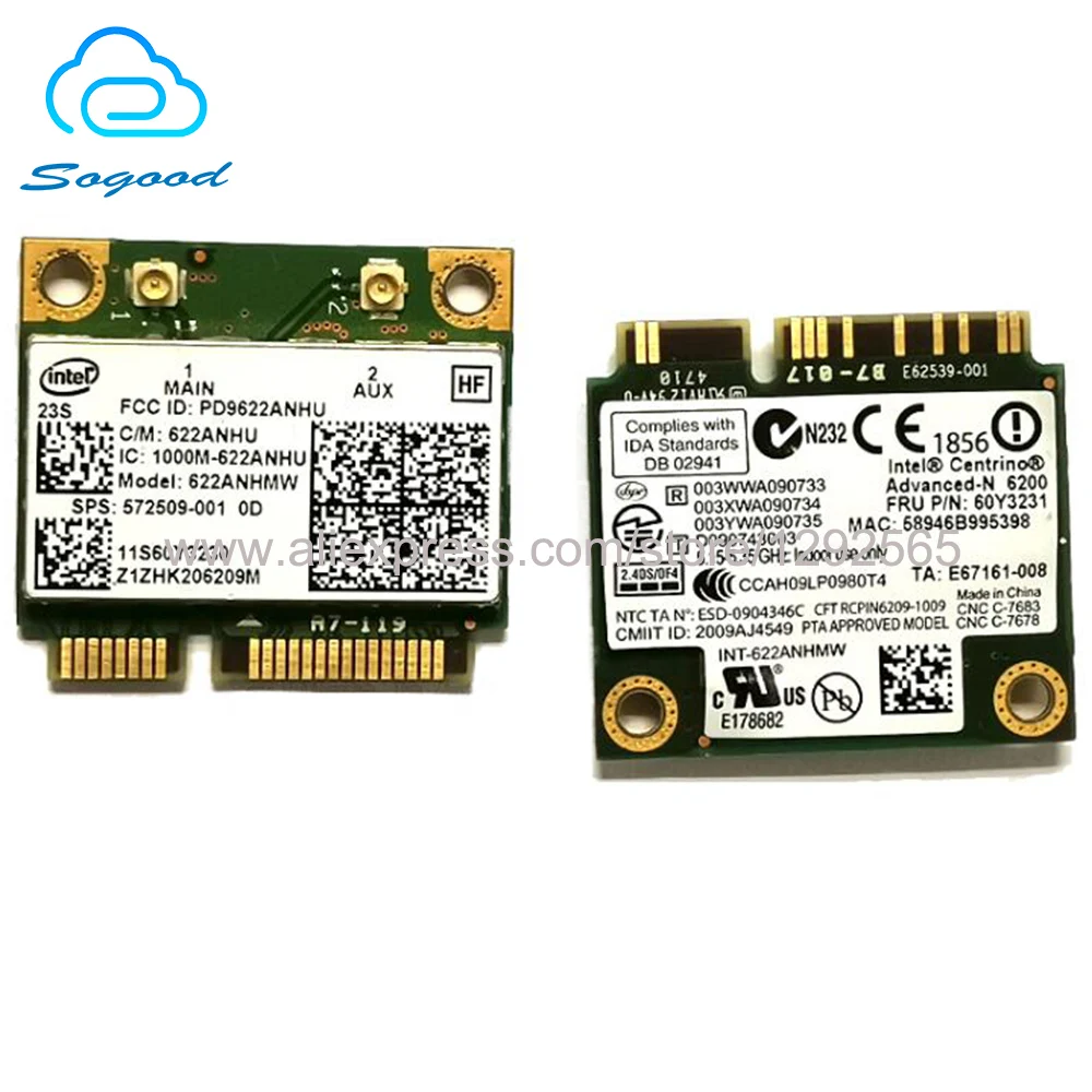 Беспроводная сетевая карта HP Intel6200 622ANHMW G460 T410 8440p 2540p официальная версия