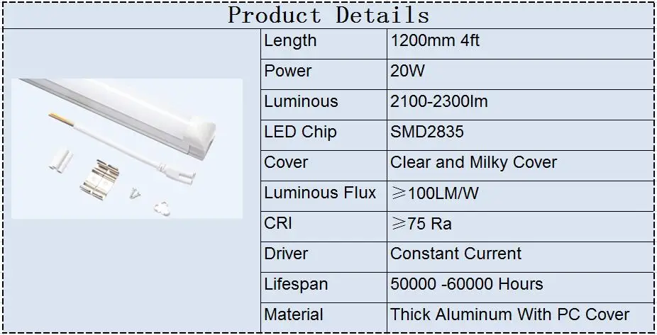 DARVIN t8 встроены светодиодные трубки 4ft 1.2 м 20 Вт дневной свет холодный белый теплый белый природы 25 шт./лот