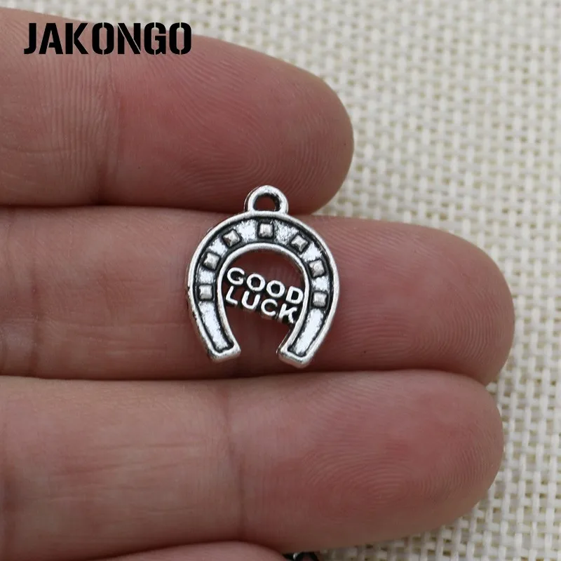 Подвеска Подкова JAKONGO с античным посеребренным покрытием на удачу подвеска для