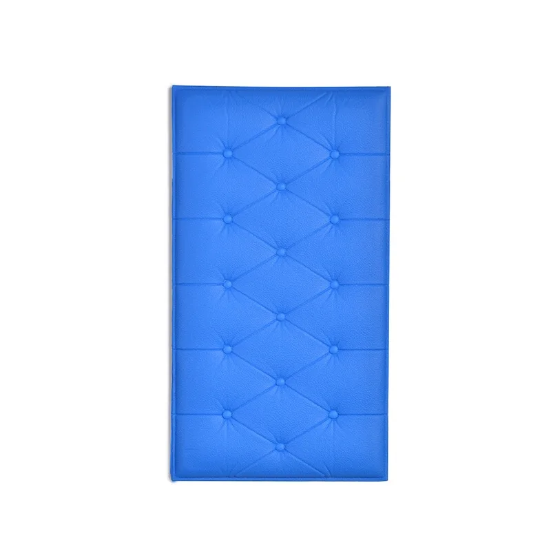 Blue 10 шт. 3D пенопластовая настенная наклейка DIY мягкая сумка плитки настенные панели домашний декор кожа самоклеющиеся обои KTV фон для детской комнаты - Цвет: Blue