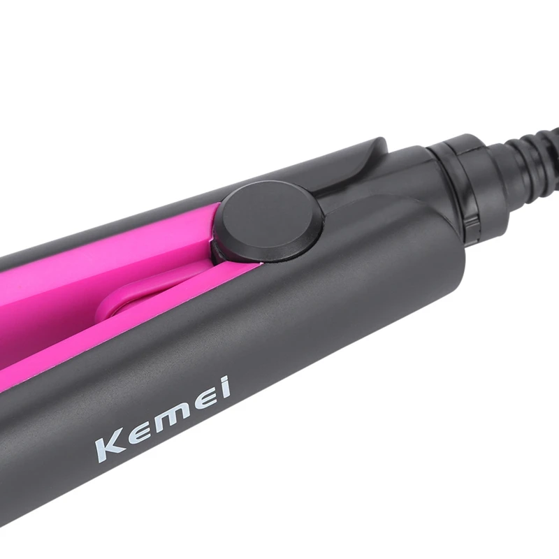 Kemei Горячая 360 градусов Профессиональный утюжок для волос с нагревом выпрямитель