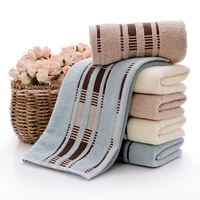 high quality 100 cotton striped soft absorbent face towel adult towel bathroom products household merchandises 34x74cm