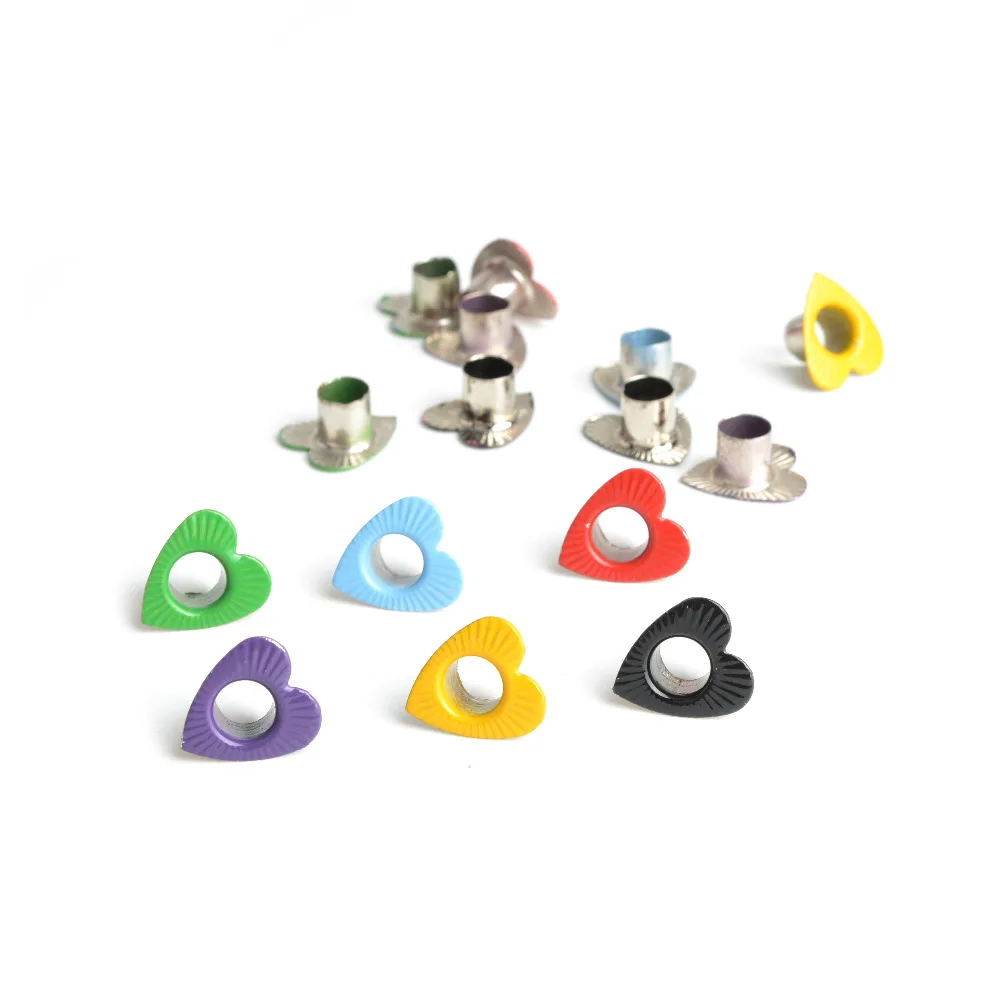 Металлические люверсы для скрапбукинга с гравировкой в форме сердца 100 шт.|garment