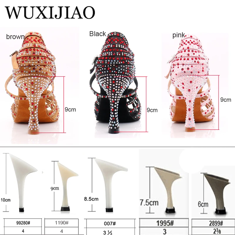 WUXIJIAO/танцевальная обувь для латинских женщин сальса шелковая атласная