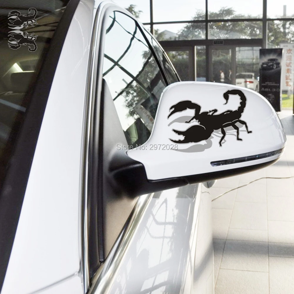 2 x Мультяшные стильные креативные яркие автомобильные наклейки с скорпионами