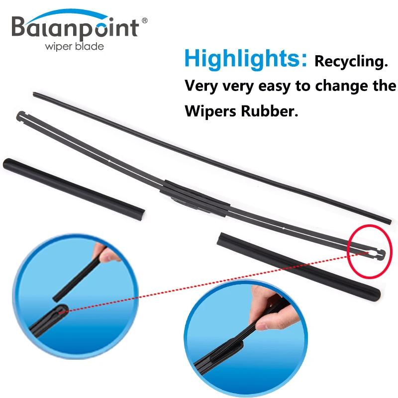 Щетки стеклоочистителя 2 шт + мягкие резинки для KIA Soul 2008-2018 24 &quot+ 20&quot