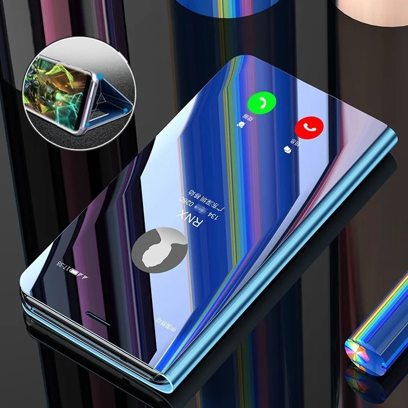 Kasatin для huawei Honor 9 Lite 5,6" Модный глянцевый тонкий зеркальный кожаный чехол для Honor9Lite откидной Чехол для телефона чехол s Fundas