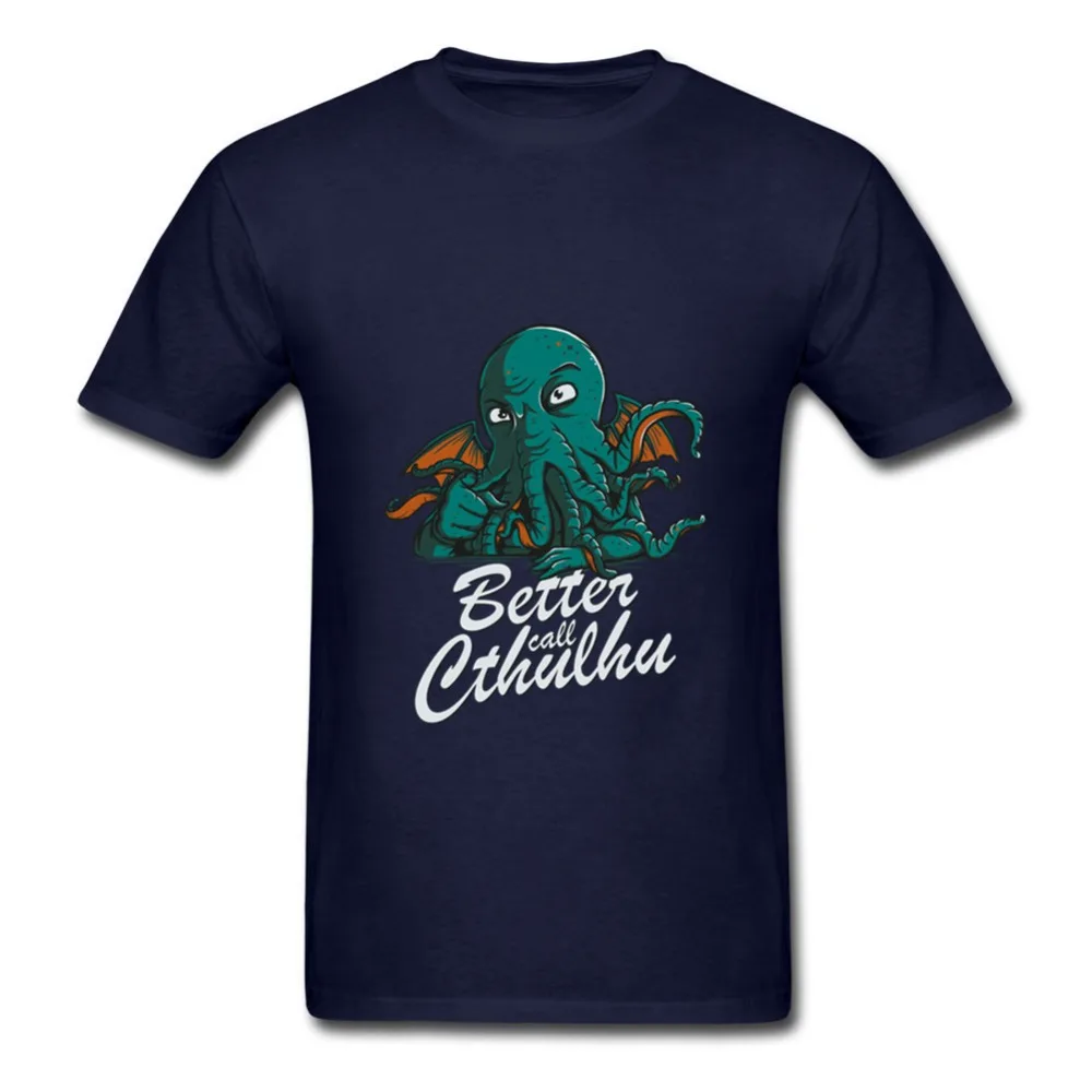 Summer Newest Men anime T Shirt Better Call Cthulhu Design T-Shirt 100%Cotton Short Sleeve Tops Tees Cool Clothes | Мужская одежда