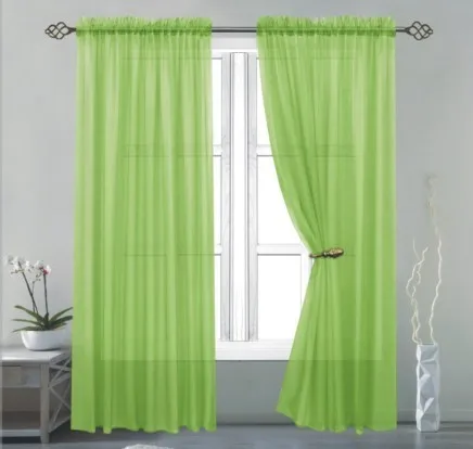 1 шт сплошной цвет вуаль занавес с стержнем карман Бесплатная доставка|voile