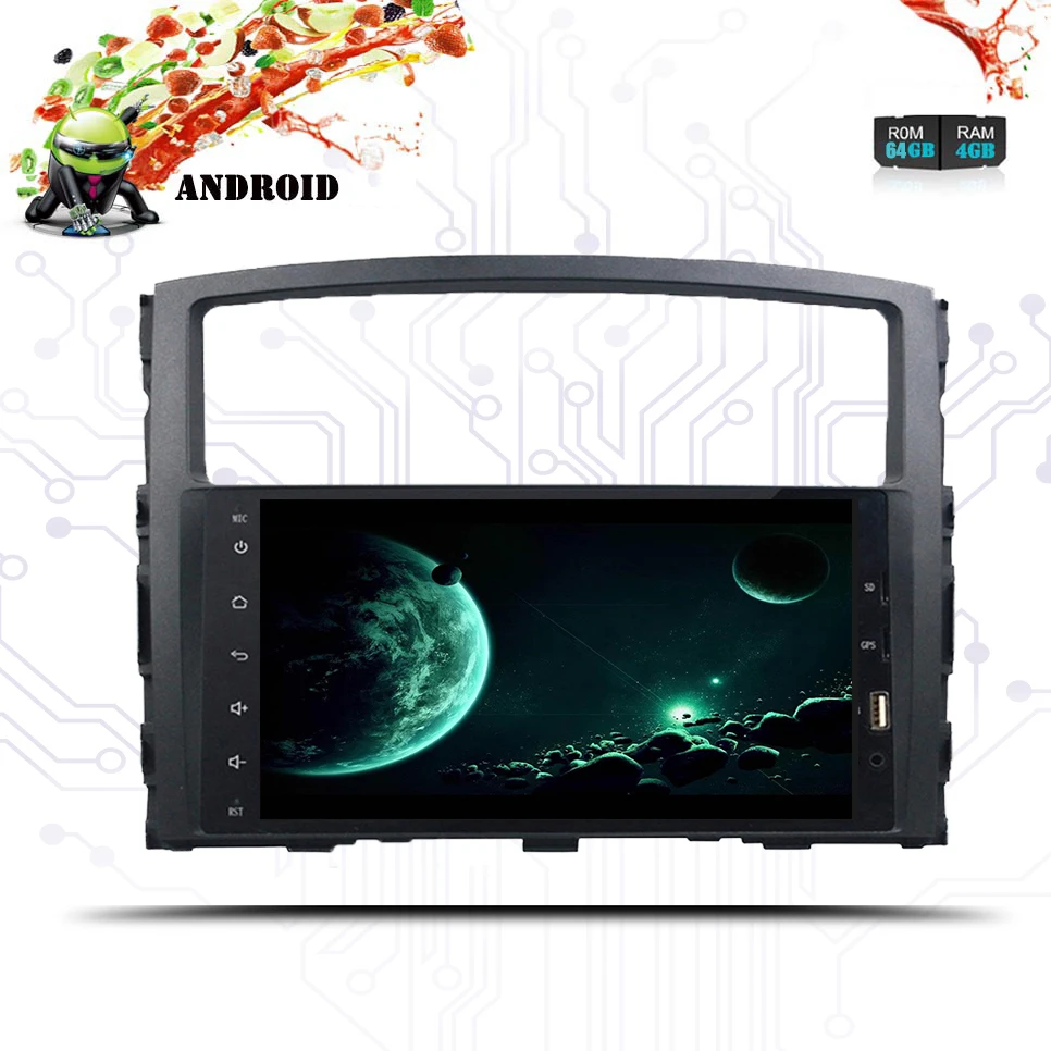Автомобильный DVD плеер MITSUBISHI PAJERO V97 V93 8 ядер Android 10 0 GPS Navi поддержка 3/4G DAB + 64 Гб ROM