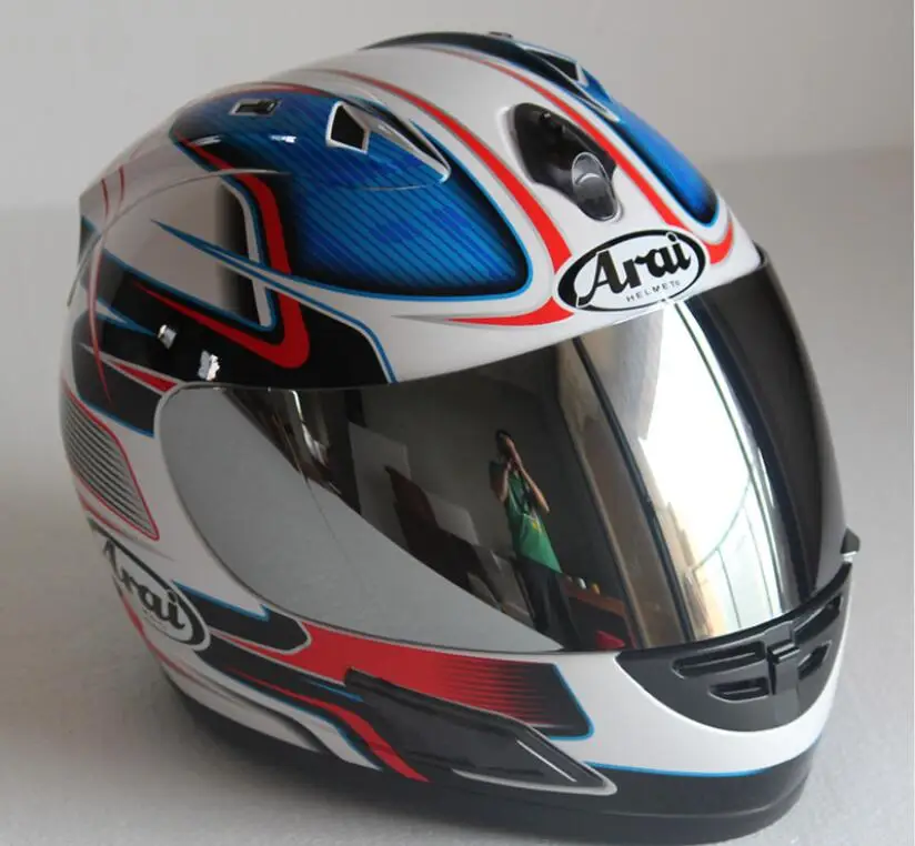Горячая распродажа! 2019 мотоциклетный шлем для arai мотоцикл синий Бесплатная