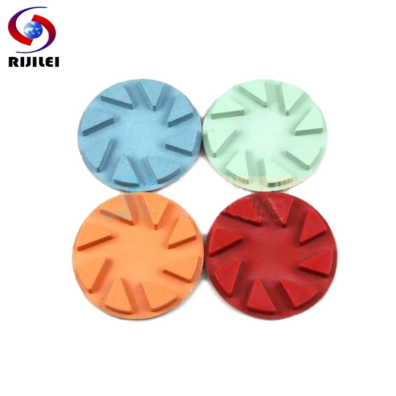 

RIJILEI 5 pcs/lot 3 Inch Renovate Diamond floor Polishing pads 80mm Resin Polishing Disc For Concrete Terrazzo Marble Granite