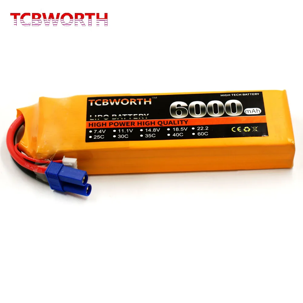 TCBWORTH 3S 11 1 V 6000mAh 60C RC LiPo батарея для самолета квадрокоптера вертолета дрона