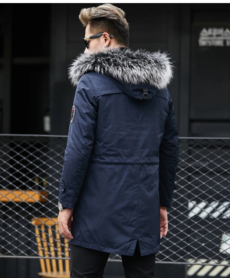 Real Fur Coat Winter Jacket Men Natural Mink Fur Liner Parka Men Warm Parkas Mens Mink Fur Coat Chaqueta Hombre YY594
