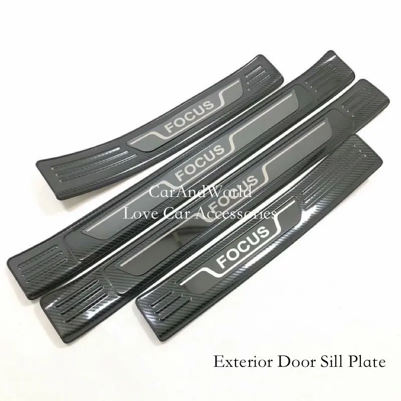

Stainless Steel Door Sill Plate Cover Welcome Pedal Molding Strips Trims For 2019 Ford Focus 4 MK4 Car-Styling Accessories