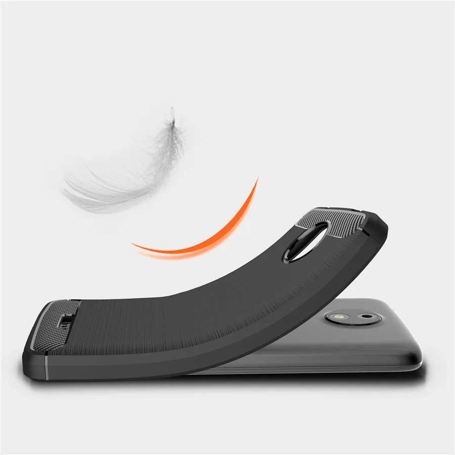 Luxury Soft TPU Silicone Brushed Carbon Fiber Texture Phone Case Cover for Moto G4 G5 G5S G6 C Plus Play M Z Z2 Force X4 |