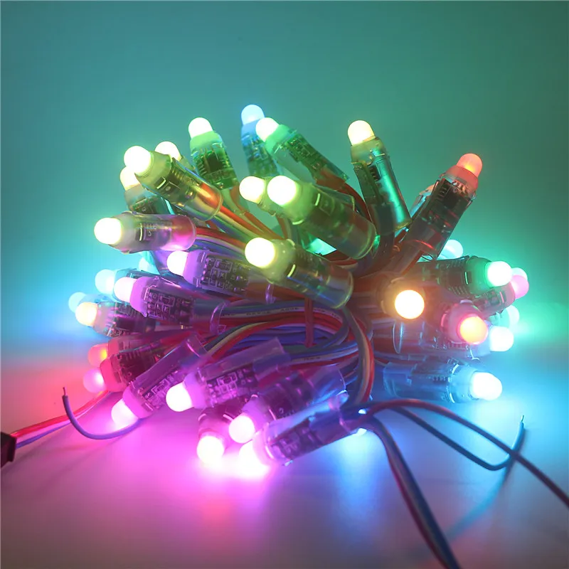 50 шт. 12 мм WS2811 IC полноцветный пиксельный светодиодный модуль света адресуемый DC5V