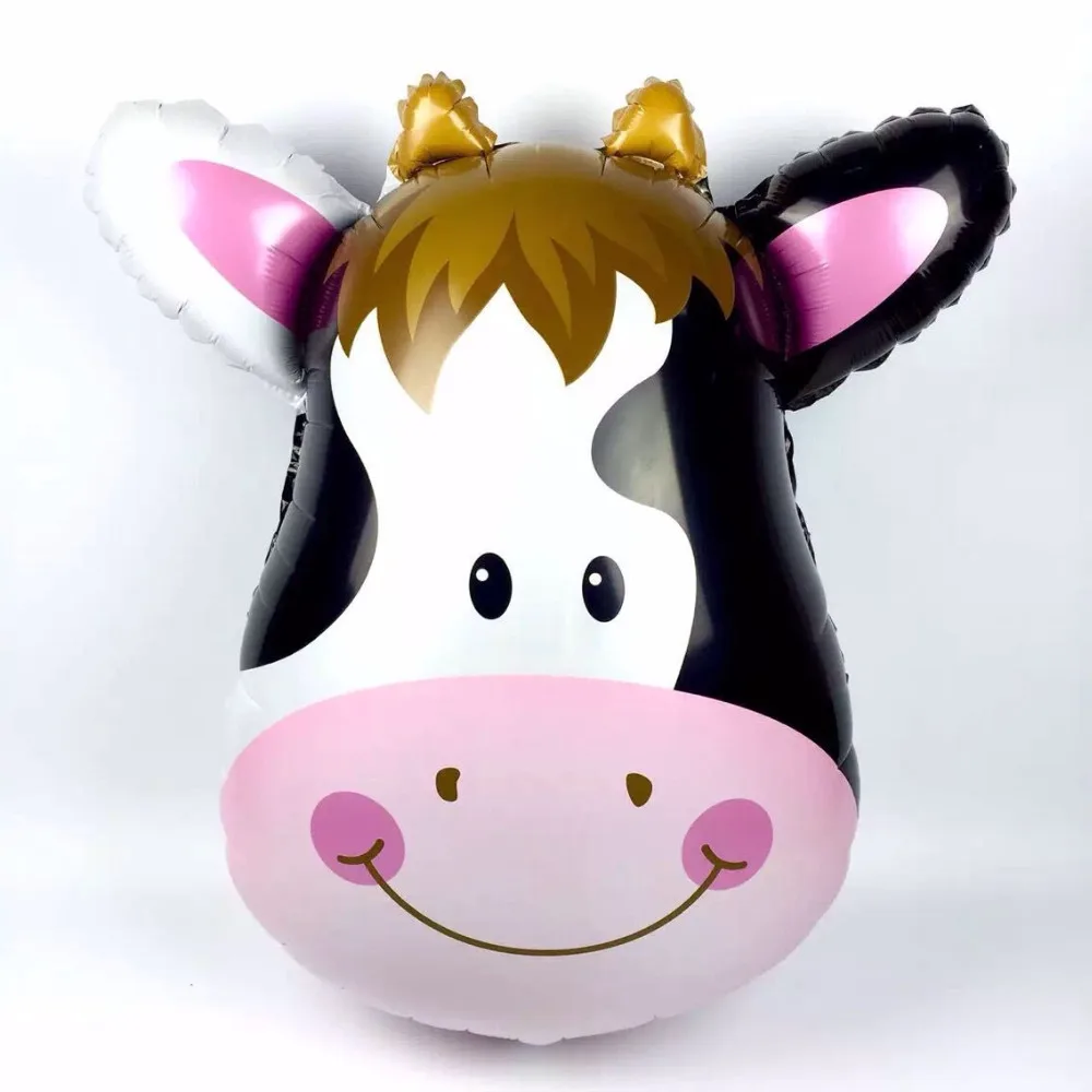 Animal Cow Head Shape Foil Balloon Animal Theme Party Decoration Supplies Kinds Inflatable Classic Toys