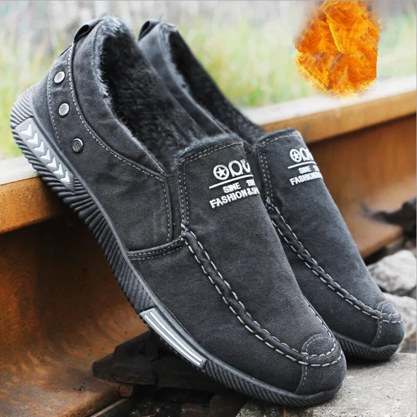 Men Casual Shoes Canvas For Chaussure Homme Autumn Winter Warm Breathable Fashion Sneakers Man Walking Shoe | Обувь