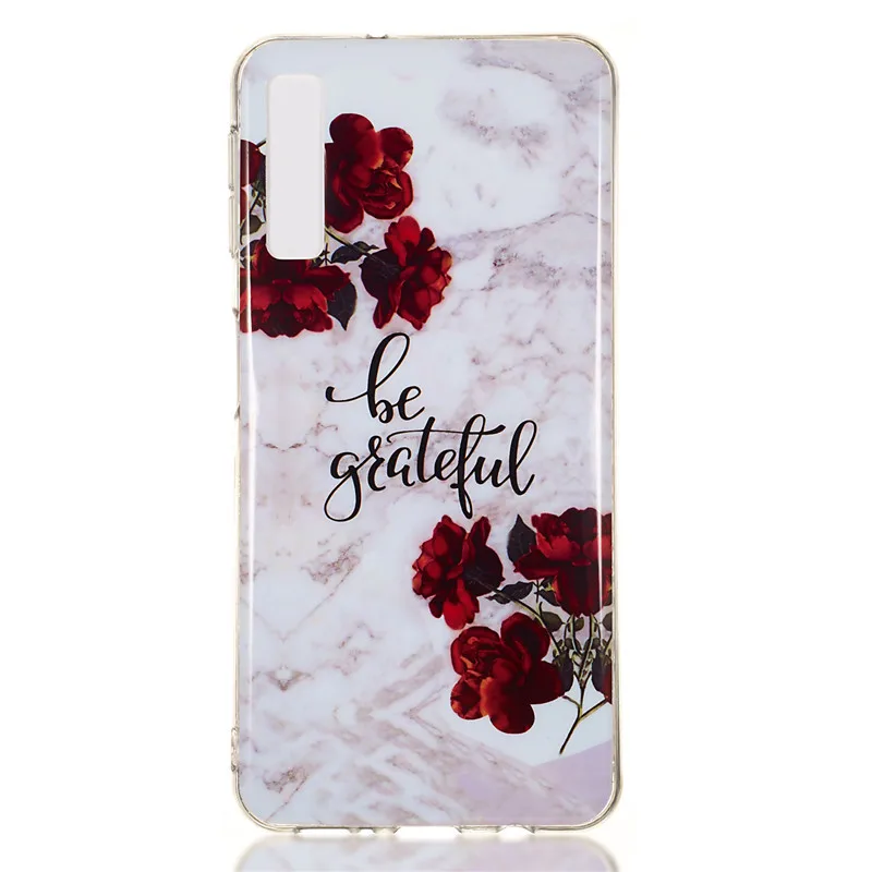 FLYKYLIN Soft TPU Case on For Coque Samsung Galaxy A7 2018 Silicone Marble Cover Funda A9 Phone Capa |