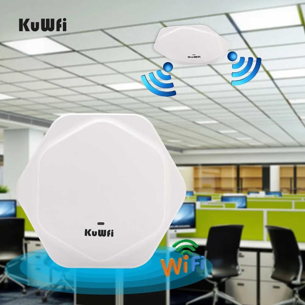 KuWFi Высокая производительность 2 4G 300 Мбит/с WiFi потолочный AP беспроводной 802.11b/g/n