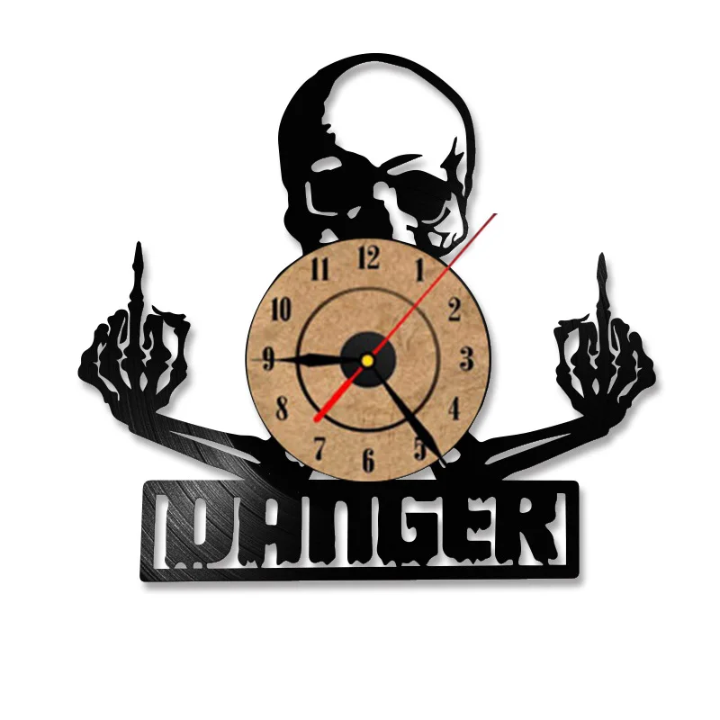 

Gothic Vinyl LP Record CD Wall Clock 3D Modern Design Letters Cool Hanging Watches for Home Decoration Home Living