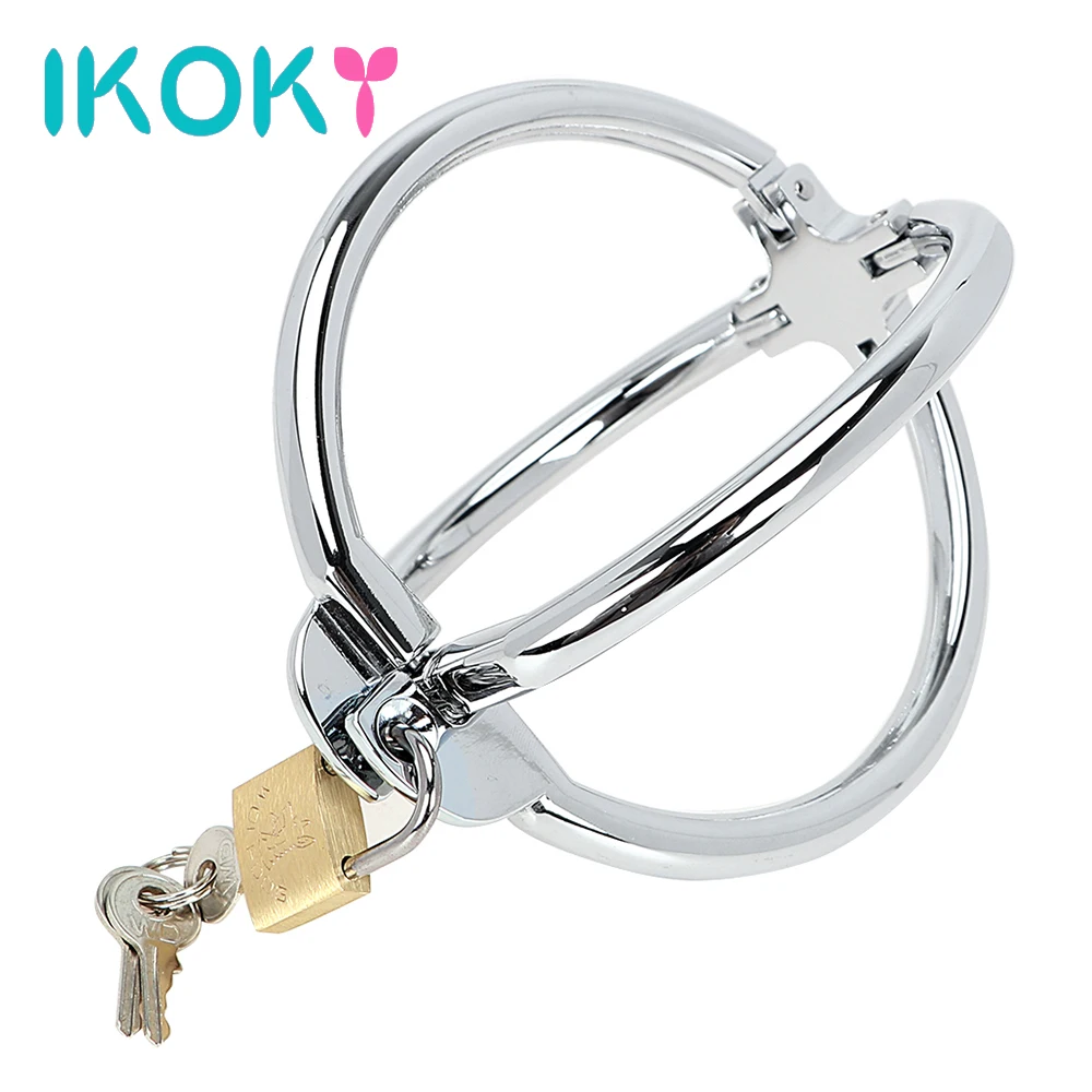 IKOKY Фетиш крест наручники на запястье взрослые игры сдержанность нержавеющая