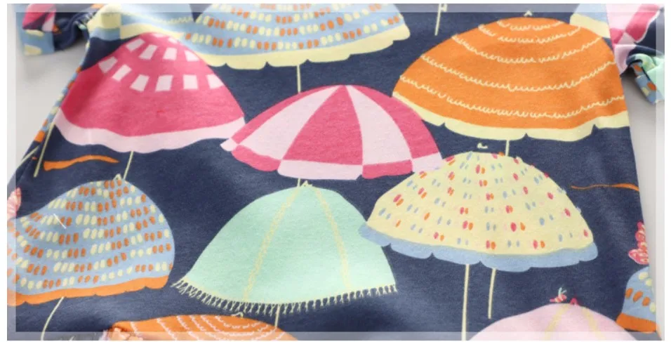Little maven 2018 new summer baby girls brand dress kids Cotton umbrella print children short sleeve dresses S0333 | Детская одежда и