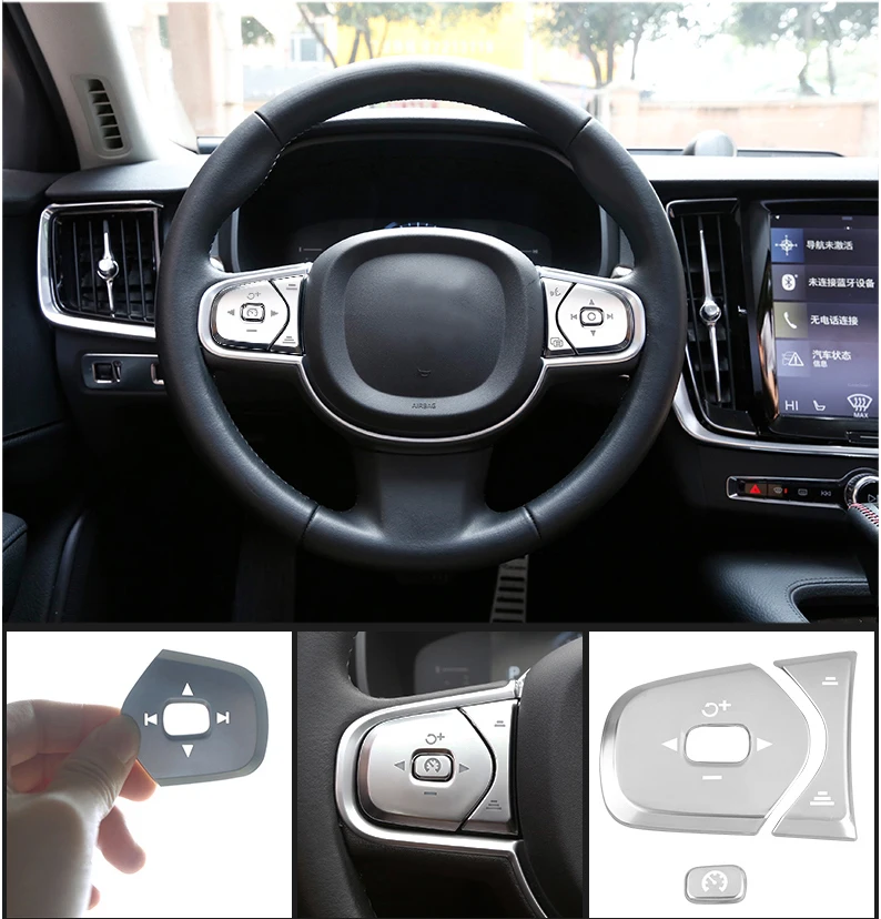 Lsrtw2017 черный, АБС-пластик, Автомобильный руль планки с кнопками для volvo xc60