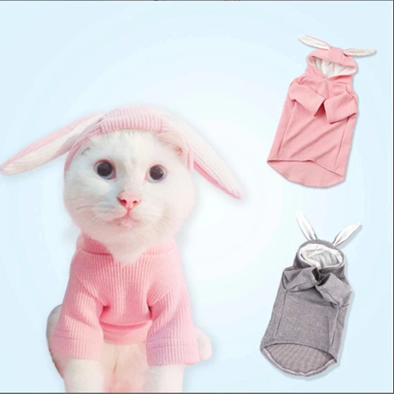 Одежда для домашних животных костюм маленькая собака кошка одежда милые уши