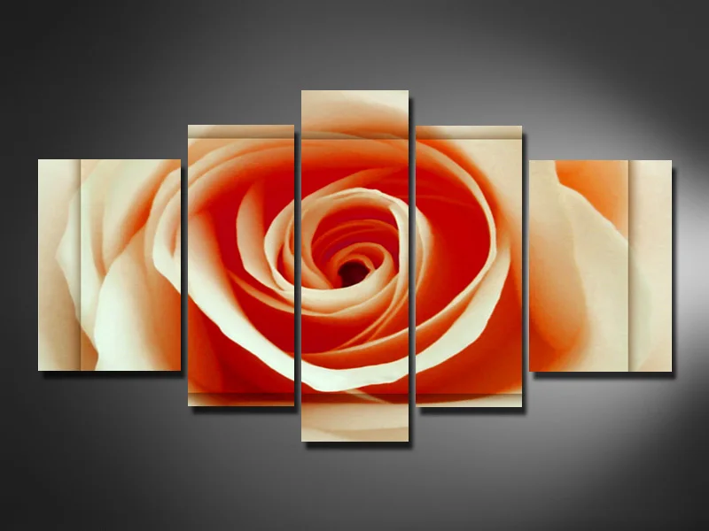 Ручная роспись масляной стены Искусство желтые Цветущие розы украшение пейзаж