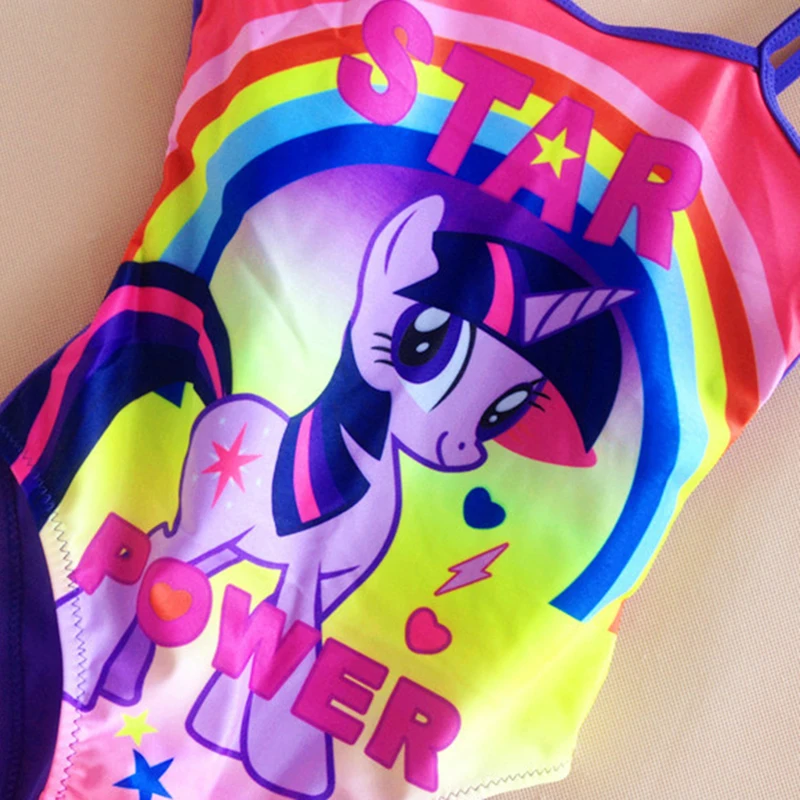 Rosakini 2017 My Little Pony Одна деталь купальники детские Монокини Обувь для девочек