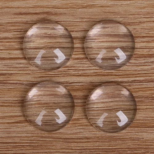 16mm 30pcs Top 8/10/12/14/16/18/20/25/30mm Round Flat Back Transparent Clear Magnifying Glass Cabochon Cameo Cover For DIY Jewelry Making - Цвет: 16mm 30pcs