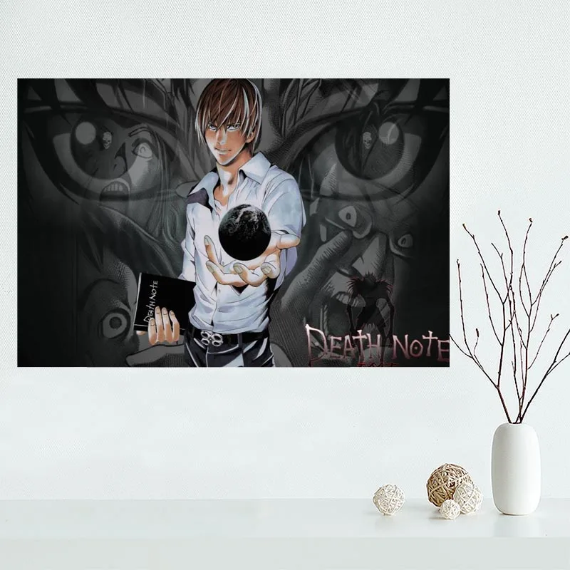 Горячая Распродажа на заказ парусиновый постер с надписью Death Note домашний декор