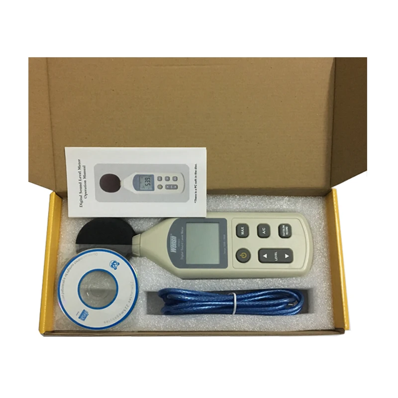 Цифровой измеритель уровня звука 30 130dB ЖК дисплей Шум измерительный прибор A/C