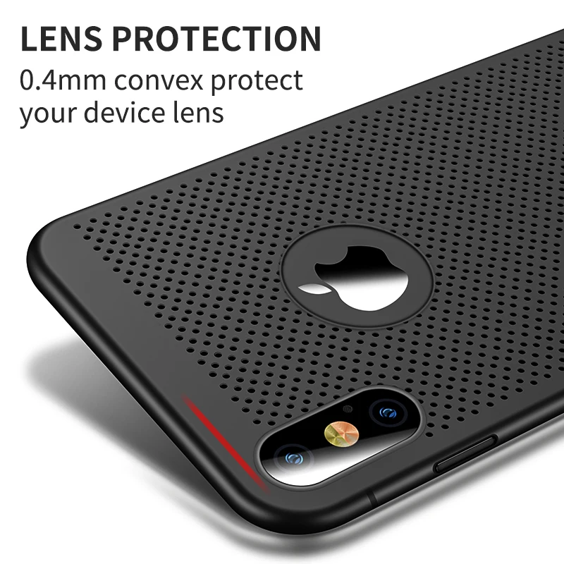iHaitun Luxury Case For iPhone 11 Pro Max Cases Hollow Heat Dissipation Back Cover XS MAX XR X 10 7 8 Plus Hard PC | Мобильные